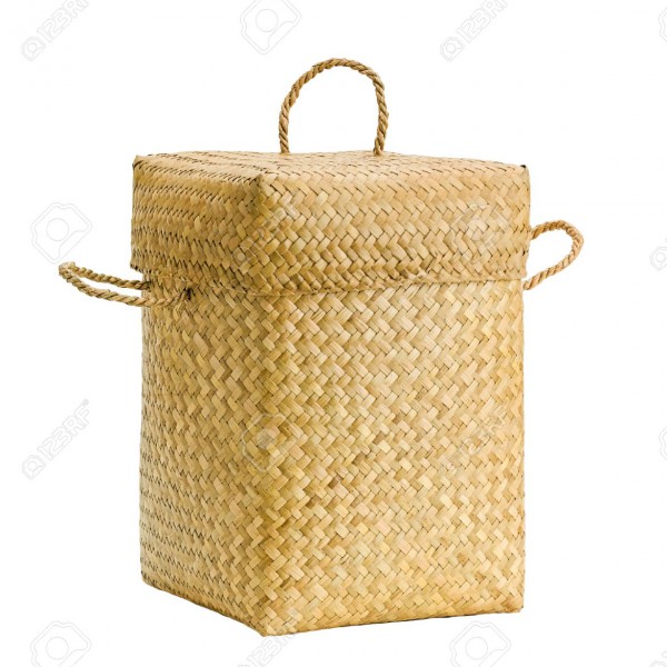 15732912-Cute-design-bamboo-basket-for-keeping-cloths-after-used-or-others-purpose-isolates--Stock-Photo